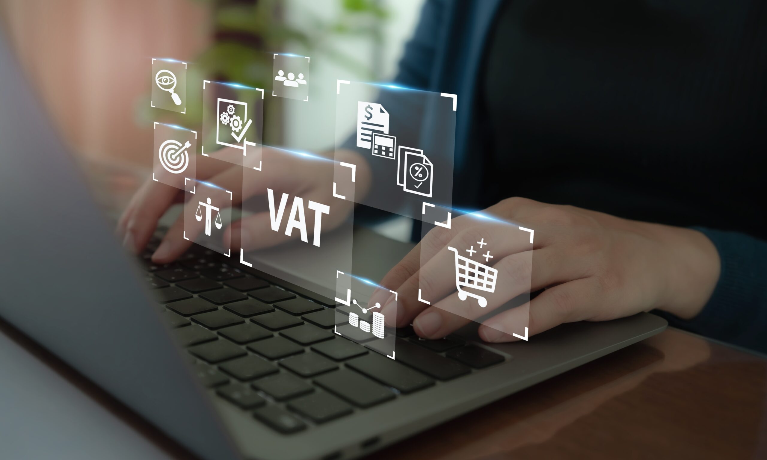 Vat,Concept.,Value,Added,Tax.,Officer,Working,On,Computer,With